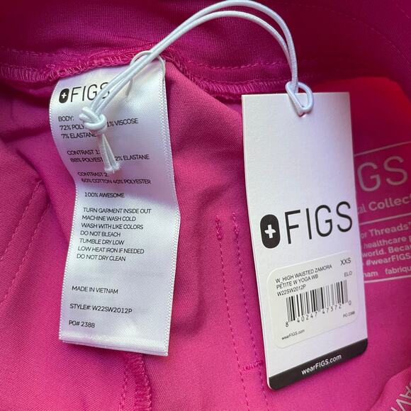 FIGS Zamora Scrub Pants High Waisted Jogger Yoga Waistband Petite Size XXS NEW - Picture 6 of 7